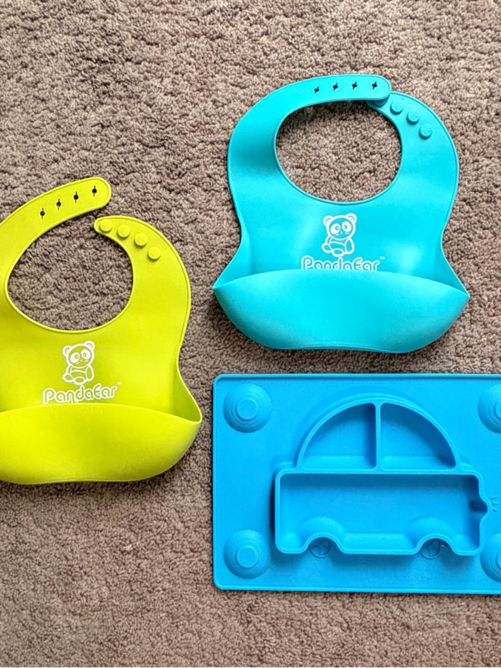 Silicone Baby Bibs & Suction Placemat Bundle